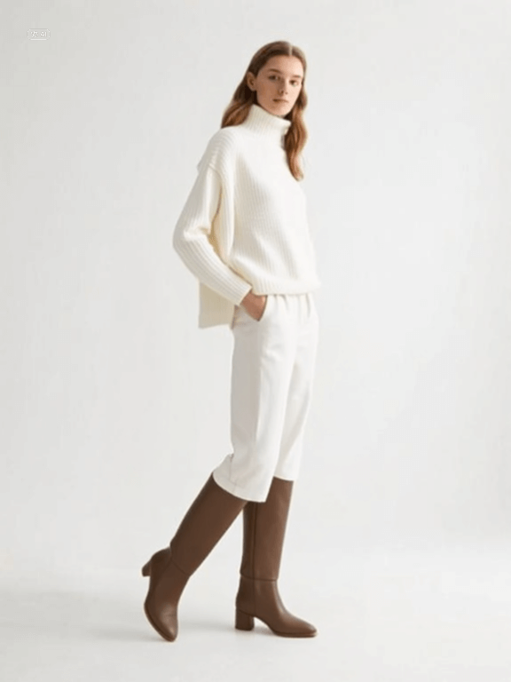 Roksa Vizon Cilt Topuklu Çizme