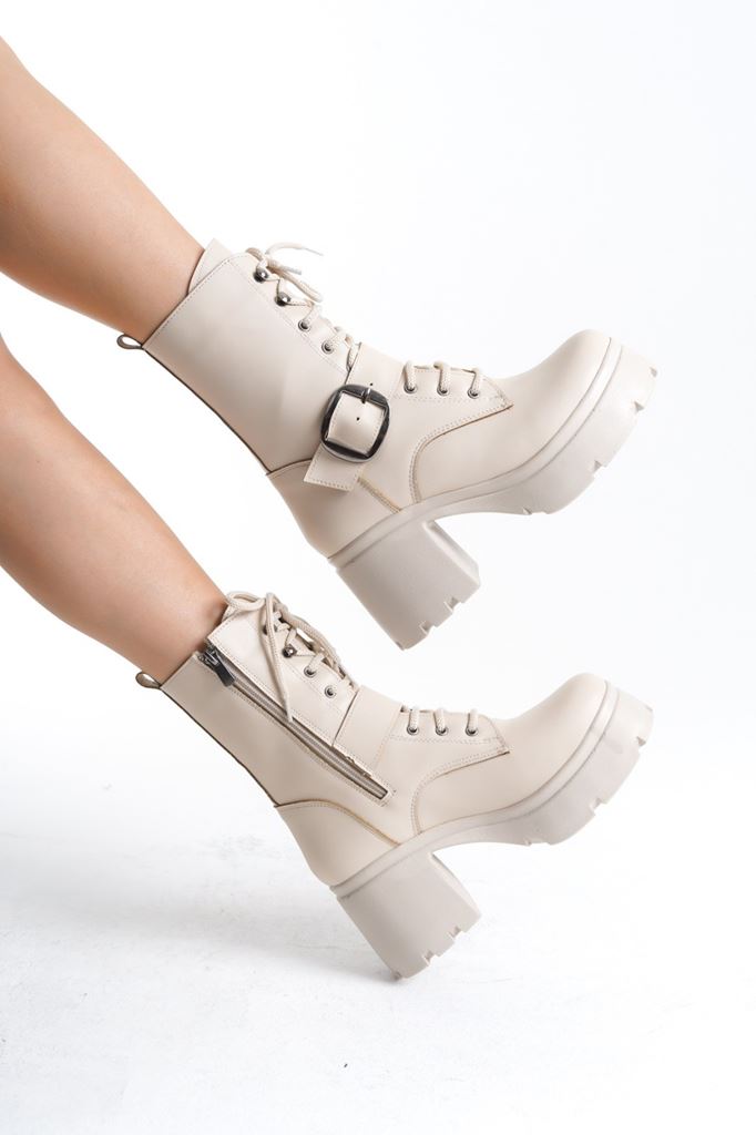 Linma Bej Bot Arka Duruş ve Bağcık Detayı