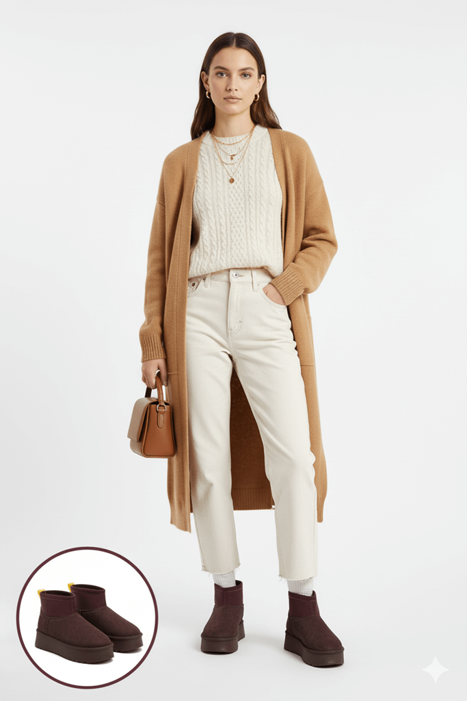 Cuen Kahverengi Süet Bot Ana Görünüm