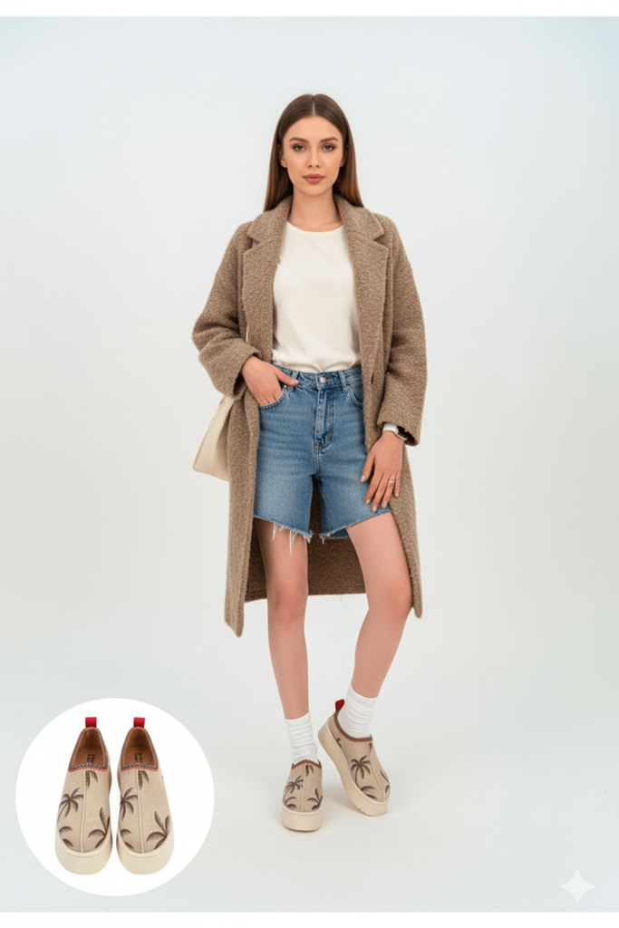 Mucy Bej Süet Bot Kombin Görünümü