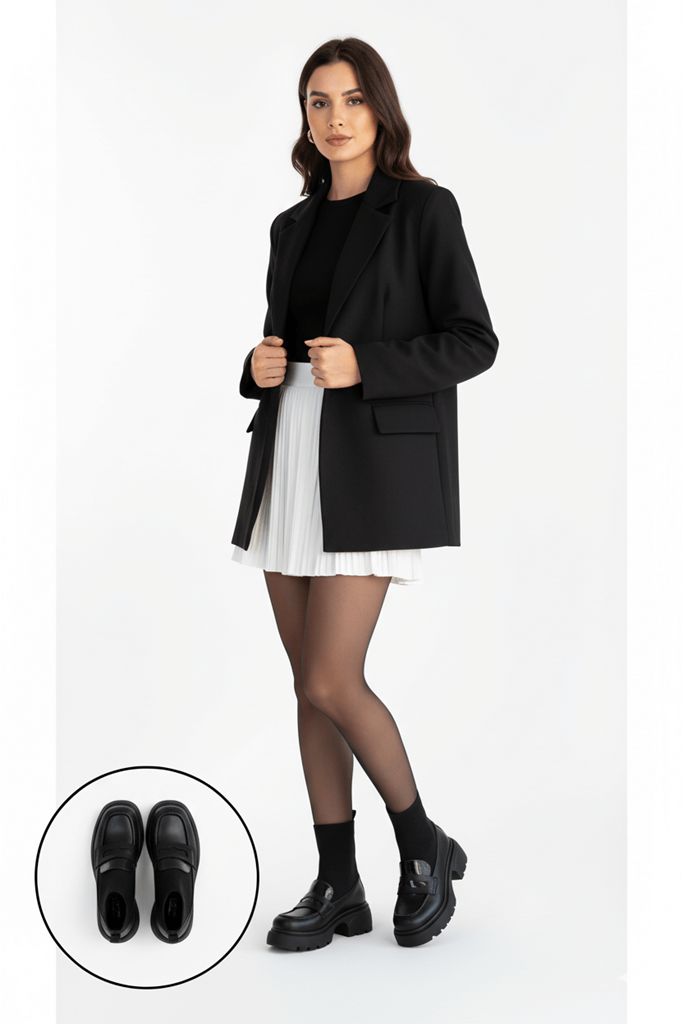 Wanye Siyah Cilt Streçli Bot Ana Görünüm