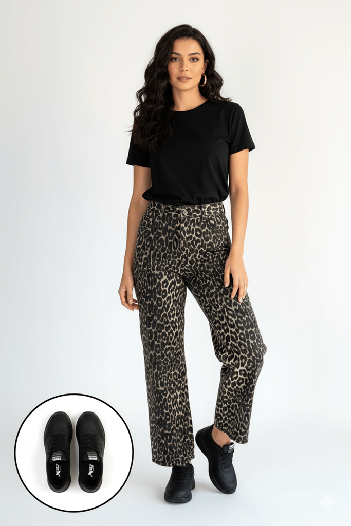 Yejja Siyah Cilt Bağcıklı Spor Ayakkabı Ana Görünüm