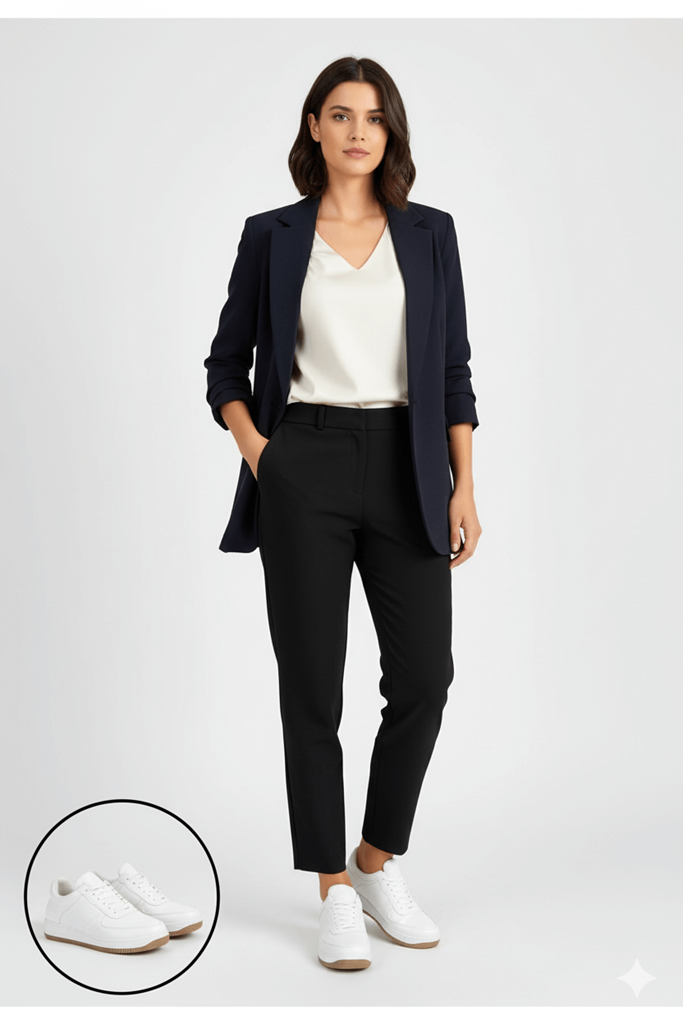 Ceyyan Beyaz Cilt Bağcıklı Spor Ayakkabı Ana Görünüm