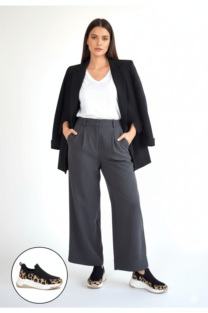 Kendy Leopar Süet Lastikli Spor Ayakkabı Ana Görünüm