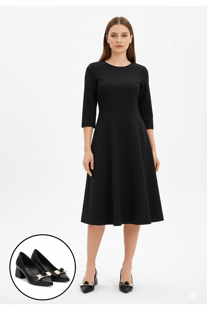 Jies Siyah Topuklu Ayakkabı Ana Görünüm