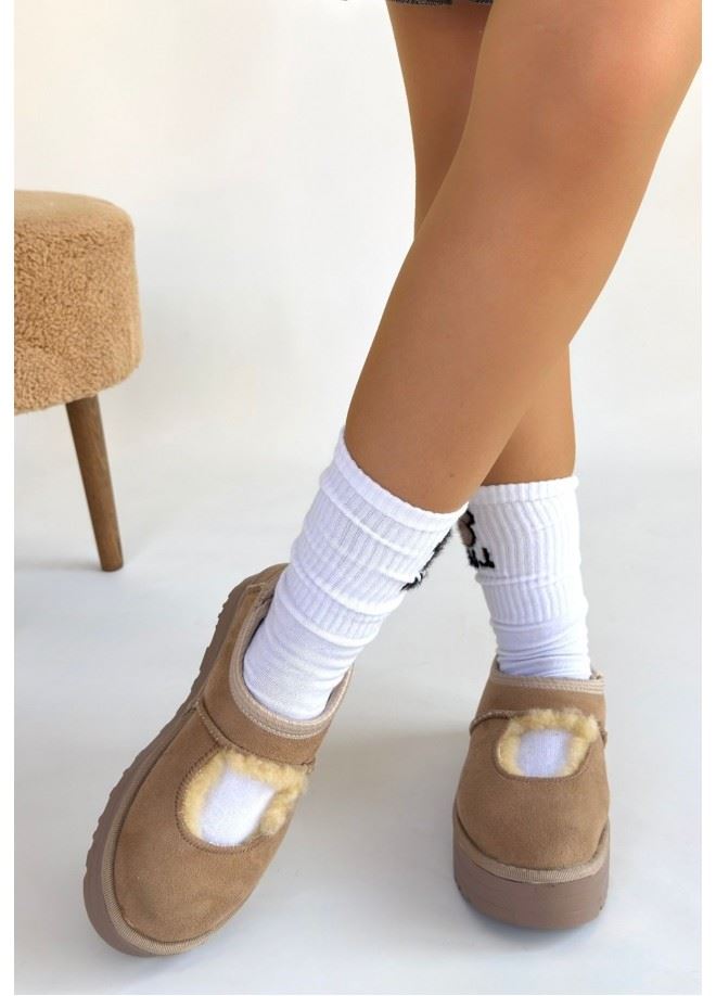 Carren Vizon Süet Bot Yan Profil ve Düz Taban