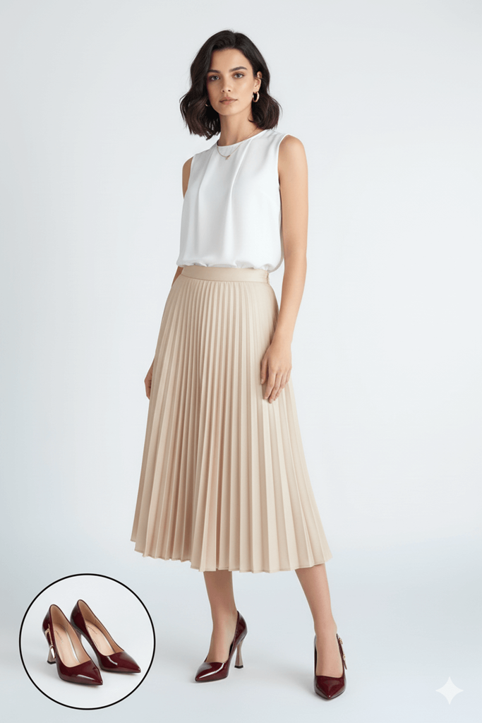 Motya Bordo Rugan Topuklu Ayakkabı Ana Görünüm