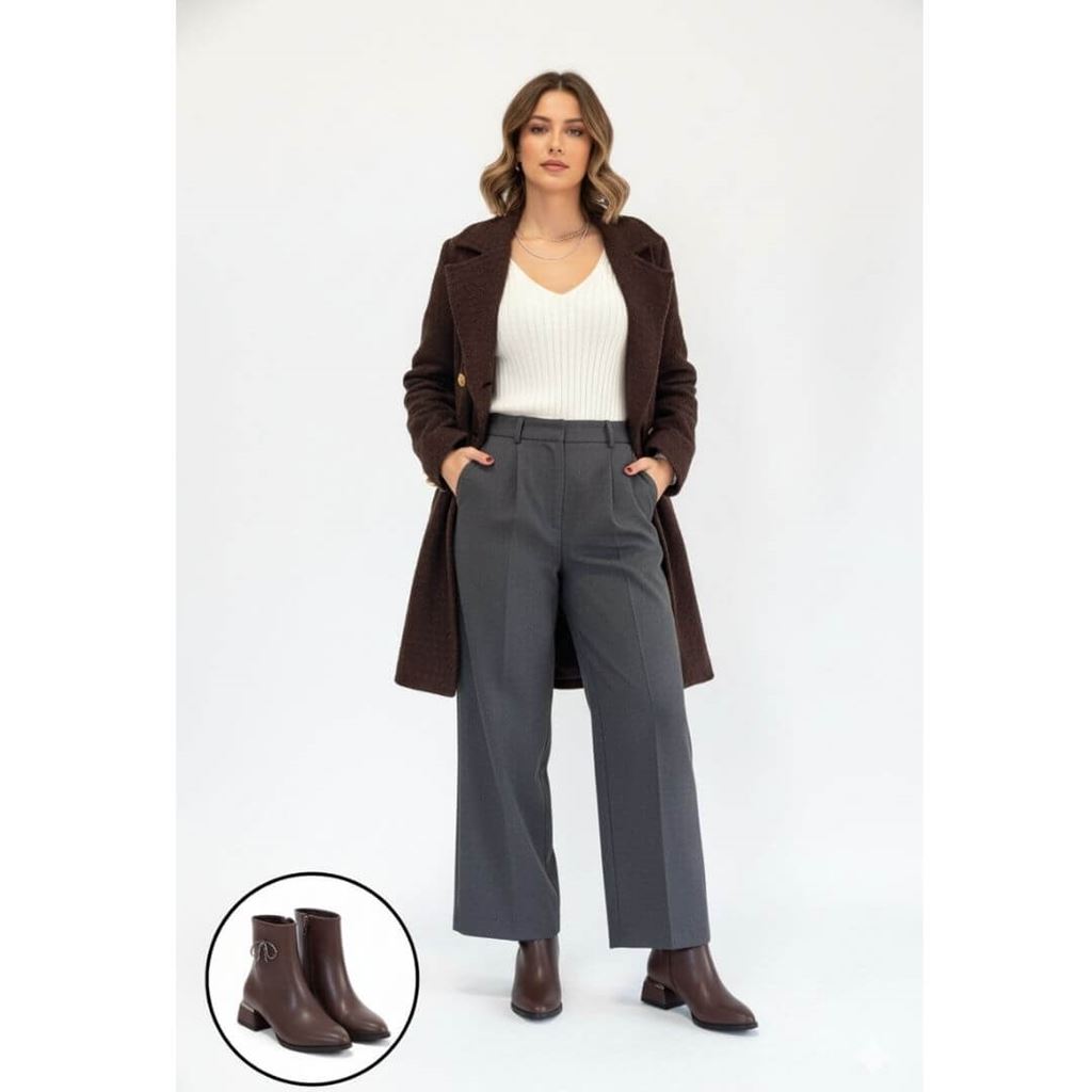 Harly Kahverengi Cilt Topuklu Bot