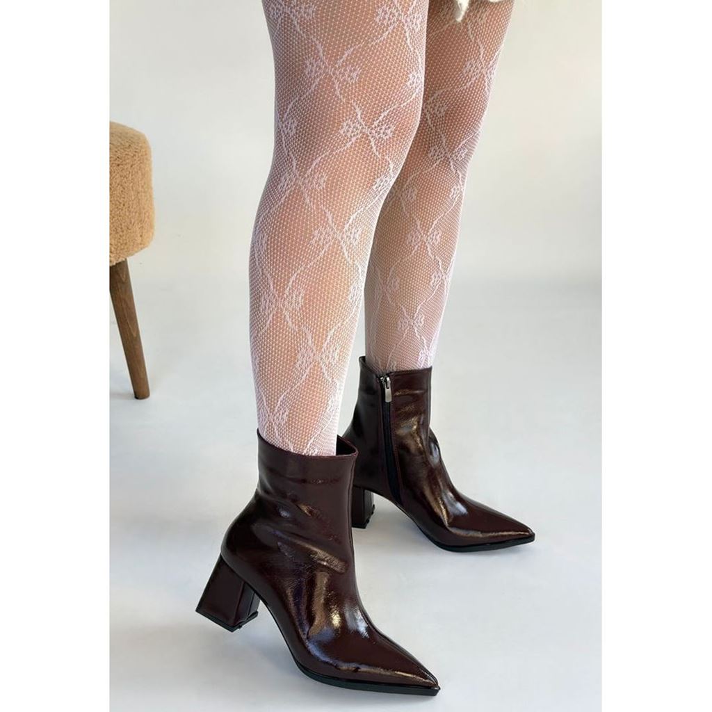 Mosy Bordo Rugan Topuklu Bot