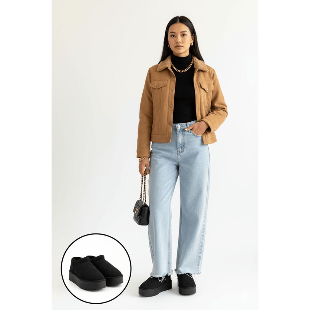 Mitay Siyah Süet Bot