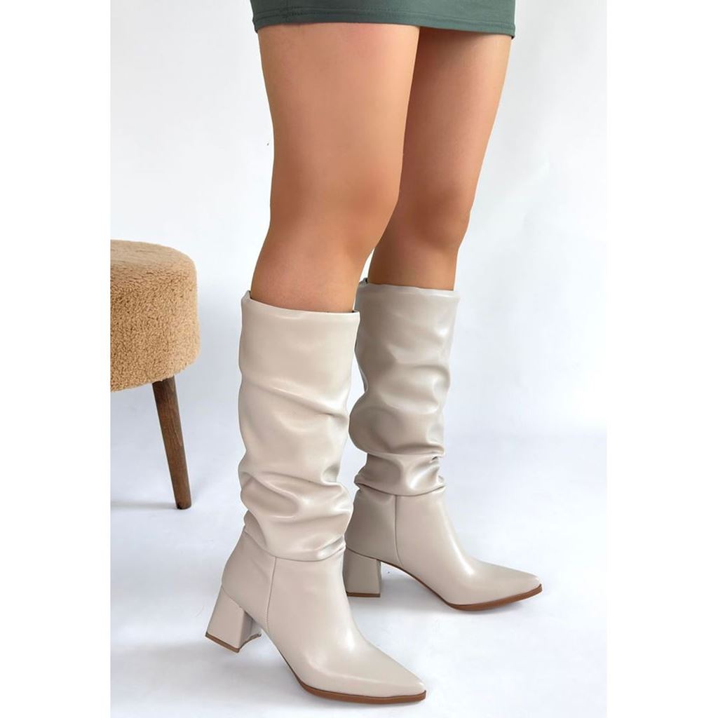 Piyat Ten Cilt Topuklu Çizme