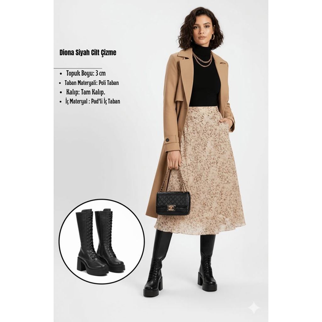 Diona Siyah Cilt Çizme