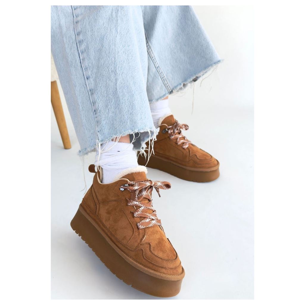 Muden Taba Süet Bağcıklı Bot