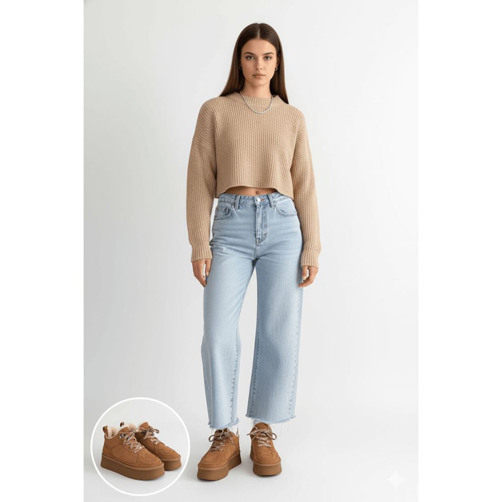 Muden Taba Süet Bağcıklı Bot