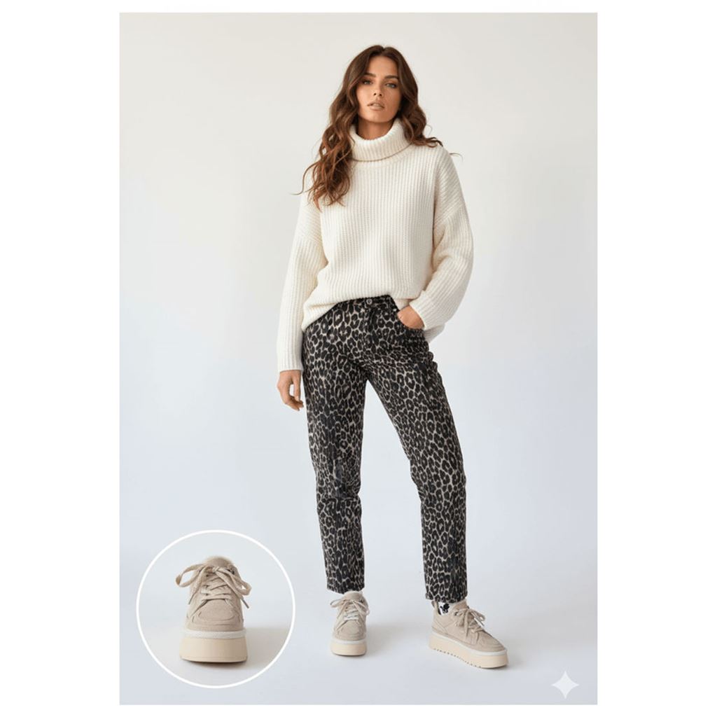 Muden Bej Süet Bağcıklı Bot