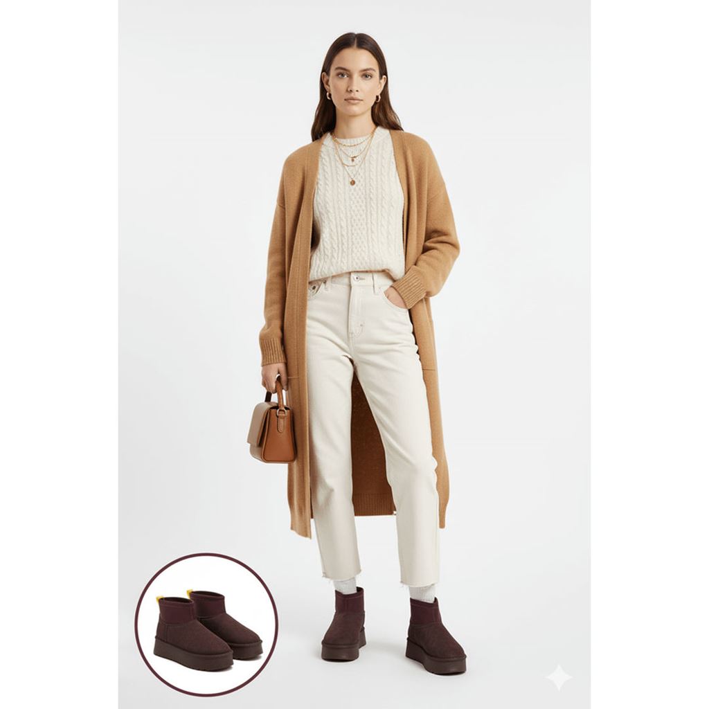 Cuen Kahverengi Süet Bot