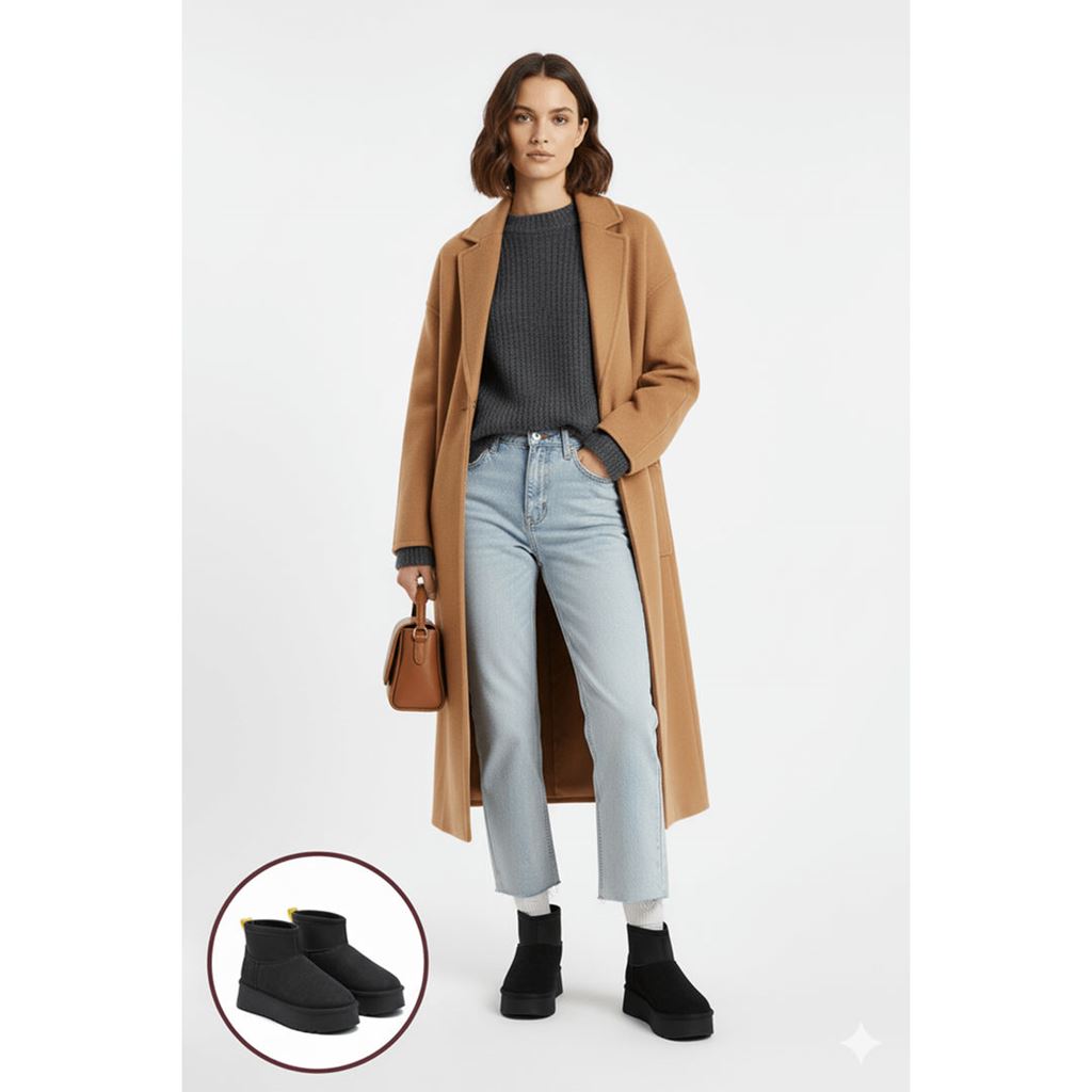 Cuen Siyah Süet Bot