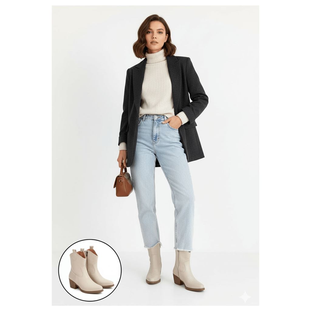 Akver Bej Cilt Topuklu Bot