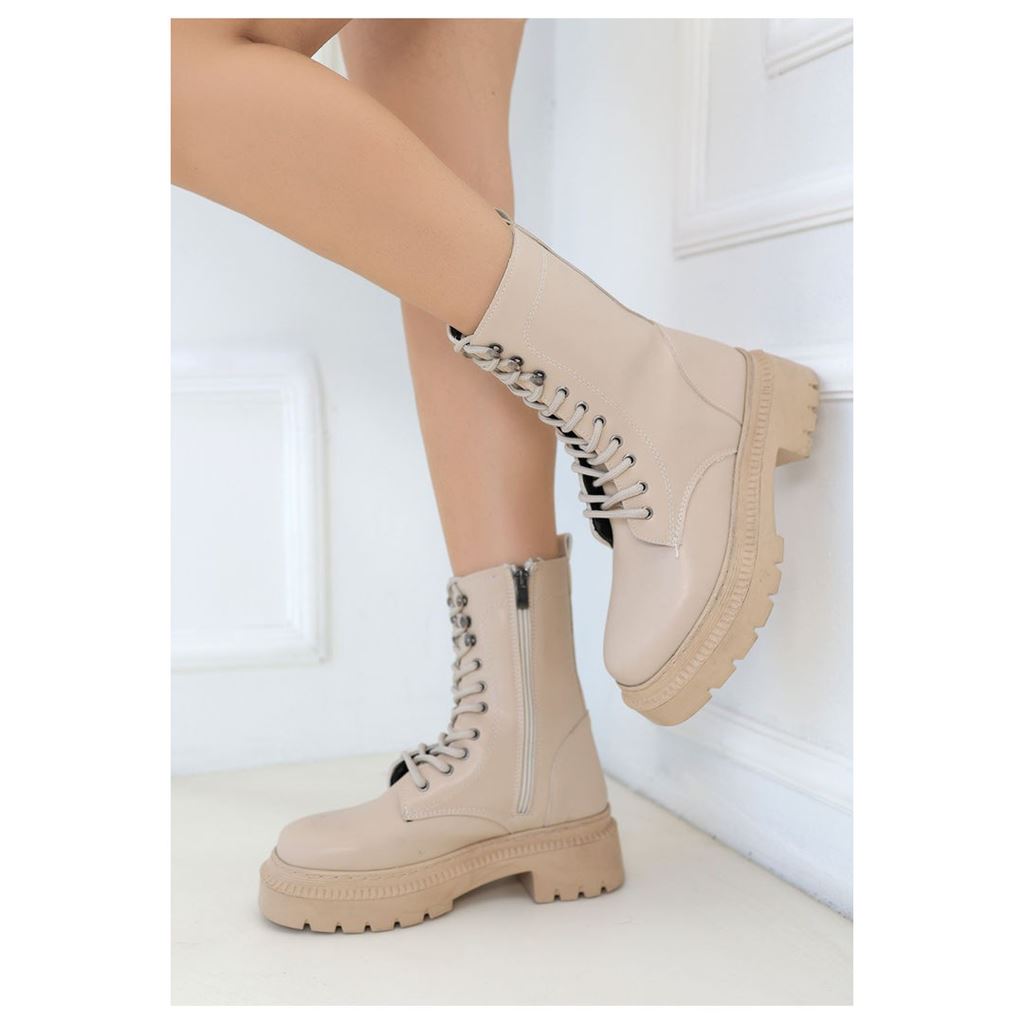 Caxa Nude Cilt Bağcıklı Bot