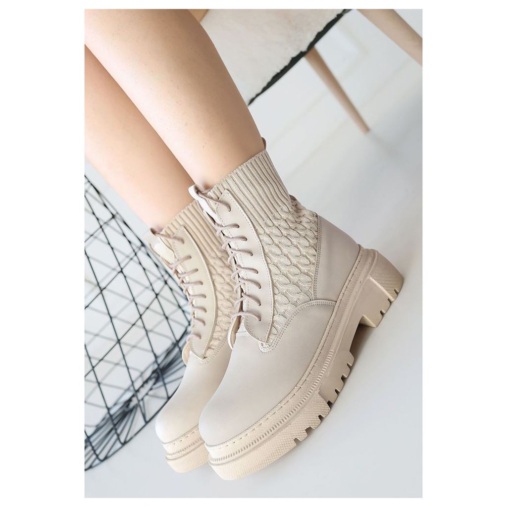 Utag Bej Cilt Bağcıklı Bot