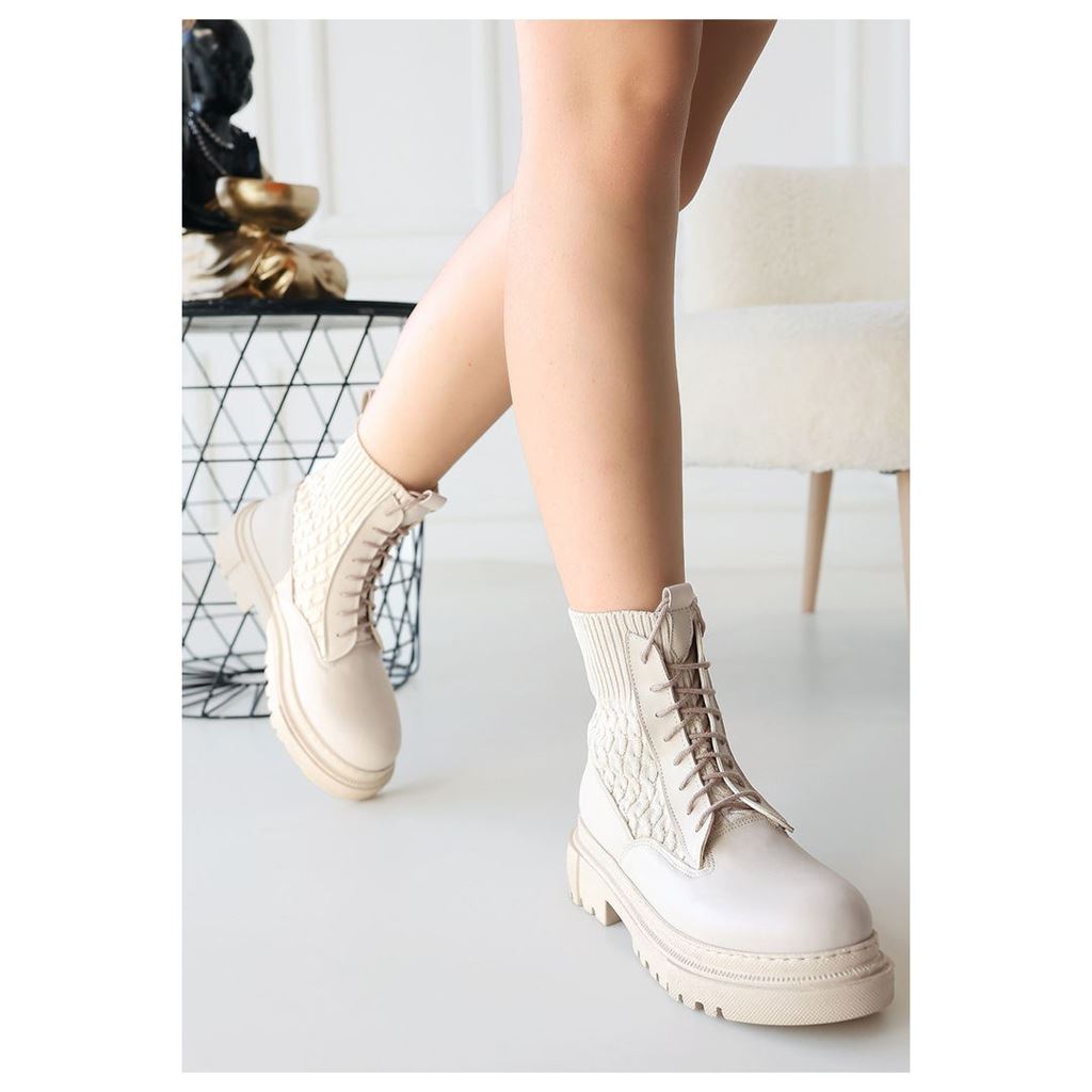 Utag Bej Cilt Bağcıklı Bot