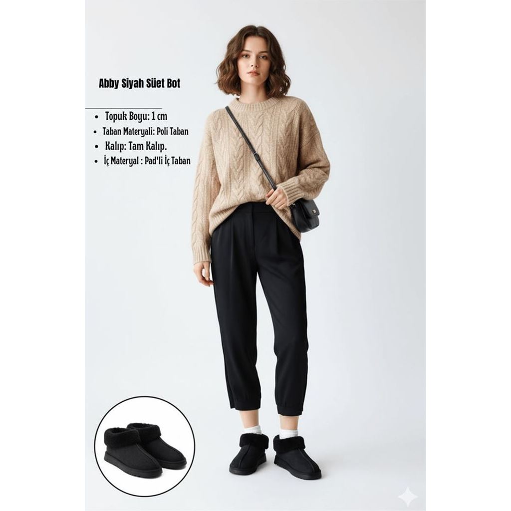 Abby Siyah Süet Bot