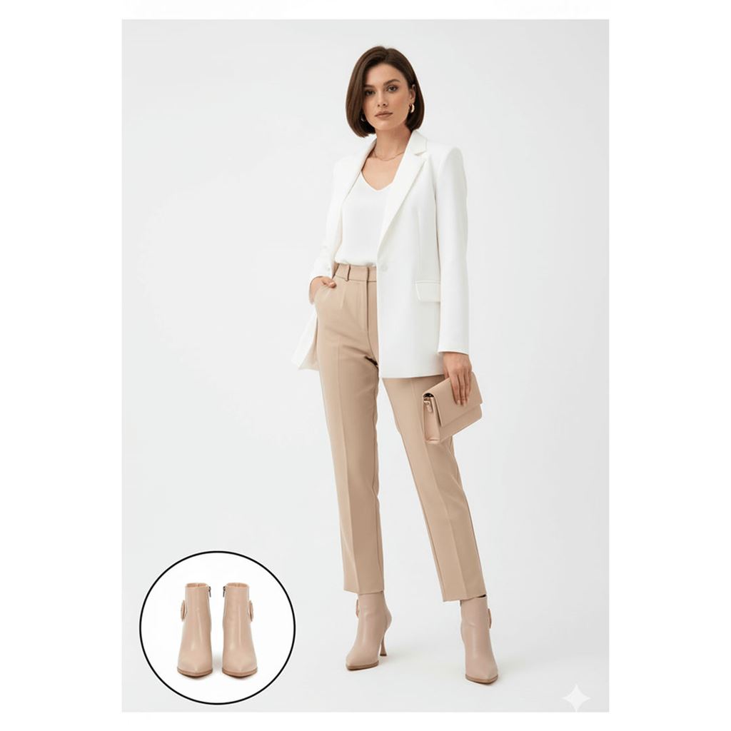 Moose Nude Cilt Topuklu Bot