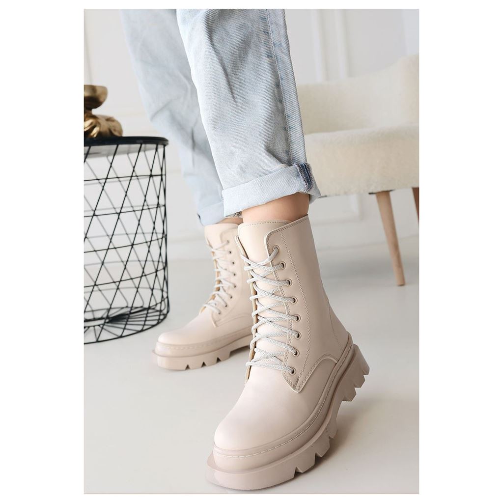 Orge Bej Cilt Bağcıklı Bot