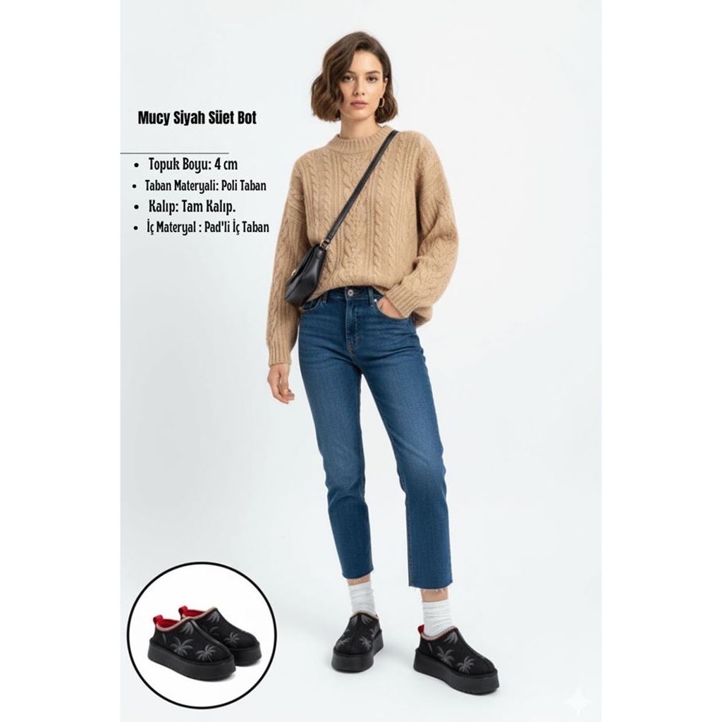 Mucy Siyah Süet Bot