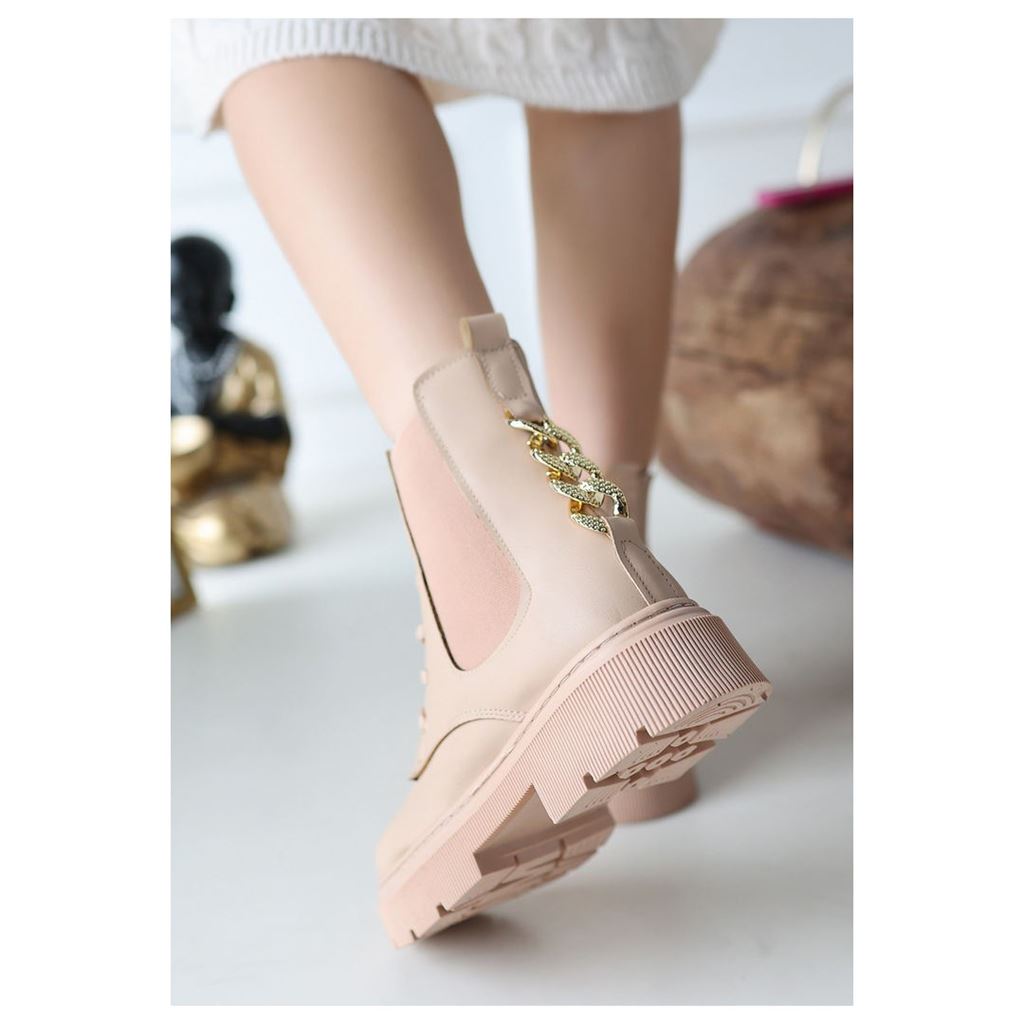 Harte Nude Cilt Bağcıklı Bot