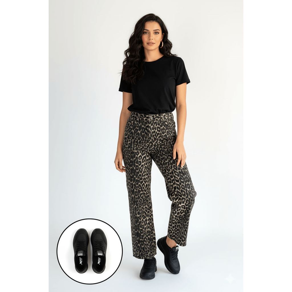 Yejja Siyah Cilt Bağcıklı Spor Ayakkabı