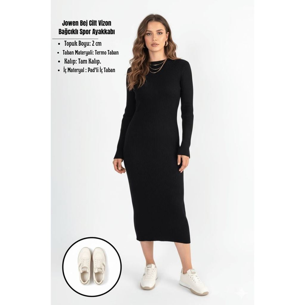 Jowen Bej Cilt Vizon Detaylı Bağcıklı Spor Ayakkabı