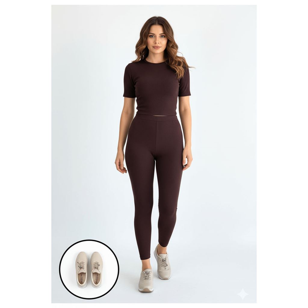 Finna Bej Stoperli Pratik Bağcıklı Günlük Konfor Kadın Sneaker