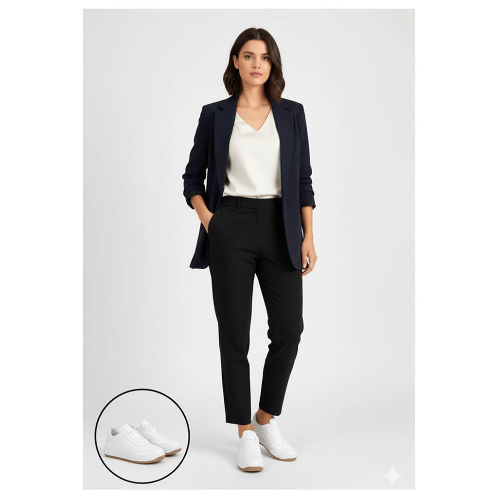 Ceyyan Beyaz Cilt Bağcıklı Spor Ayakkabı