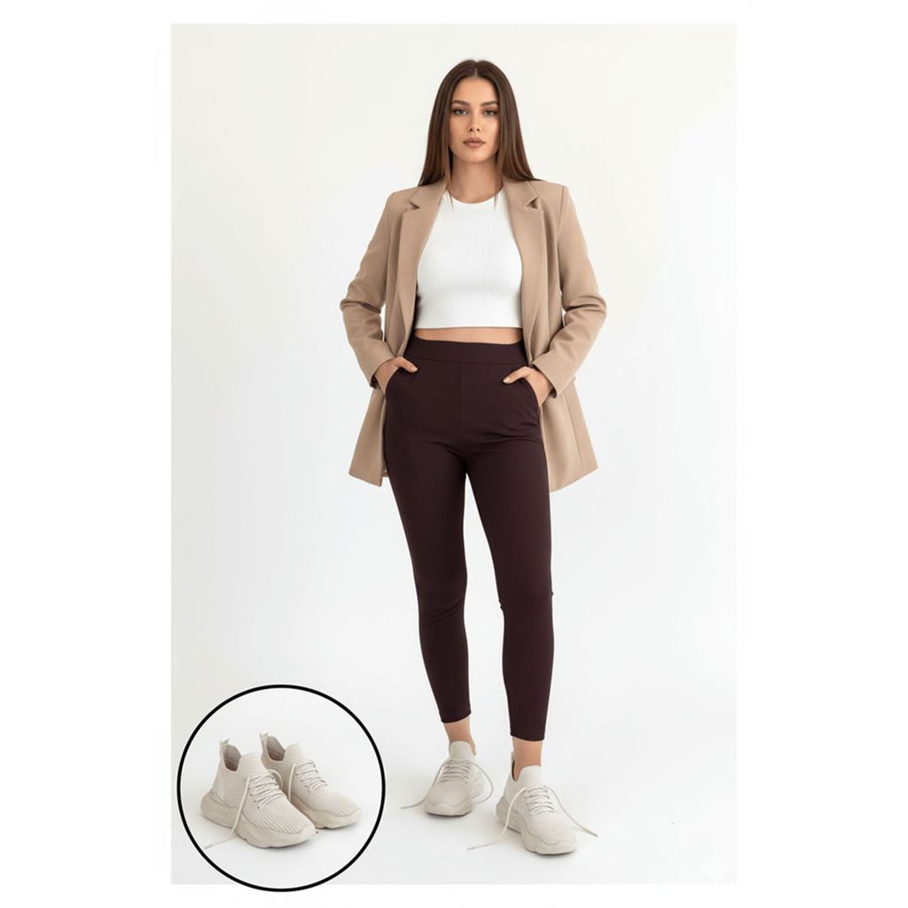 Henta Bej Triko Bağcıklı Spor Ayakkabı