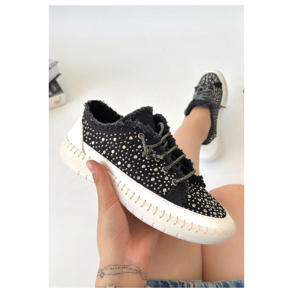 Guji Siyah Kot Bağcıklı Spor Ayakkabı