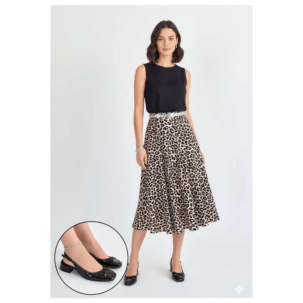 Elize Siyah Rugan Topuklu Ayakkabı