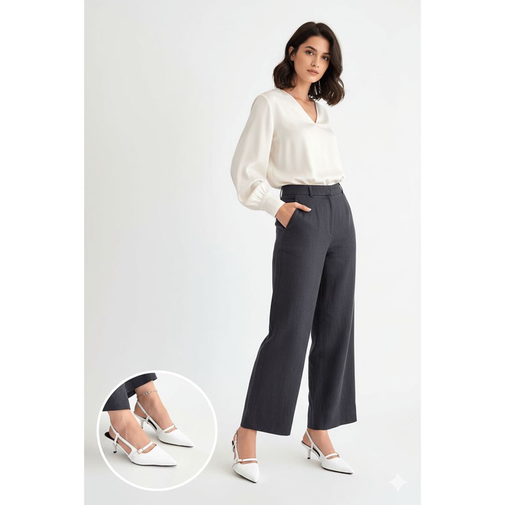 Darina Beyaz Cilt Topuklu Ayakkabı