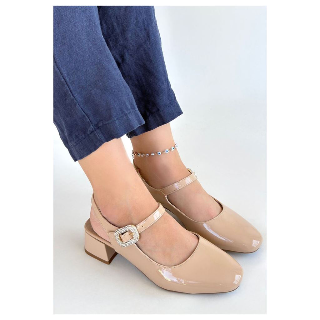 Gowe Nude Rugan Topuklu Ayakkabı