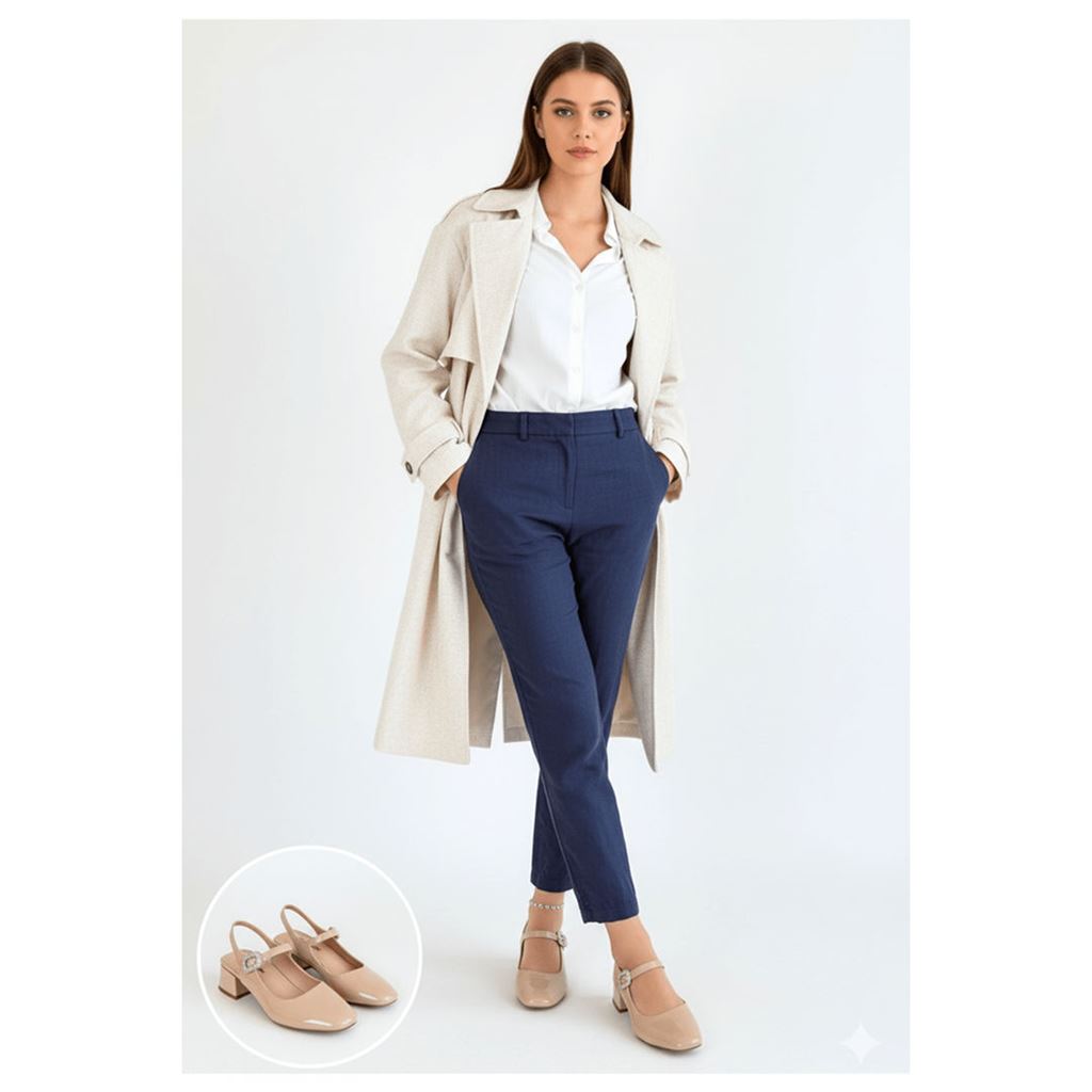 Gowe Nude Rugan Topuklu Ayakkabı