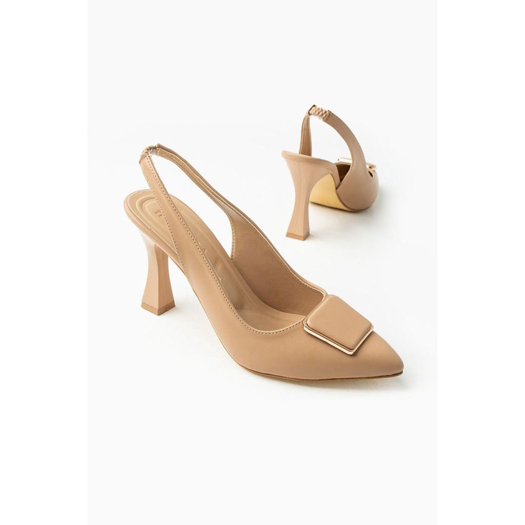 Pıert Nude Cilt Topuklu Ayakkabı