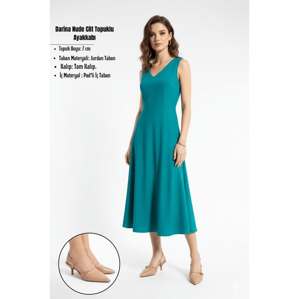 Darina Nude Cilt Topuklu Ayakkabı
