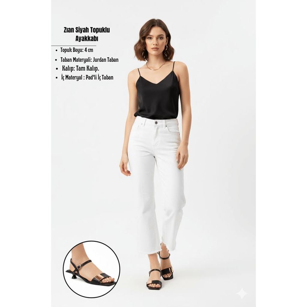 Zıan Siyah Topuklu Ayakkabı