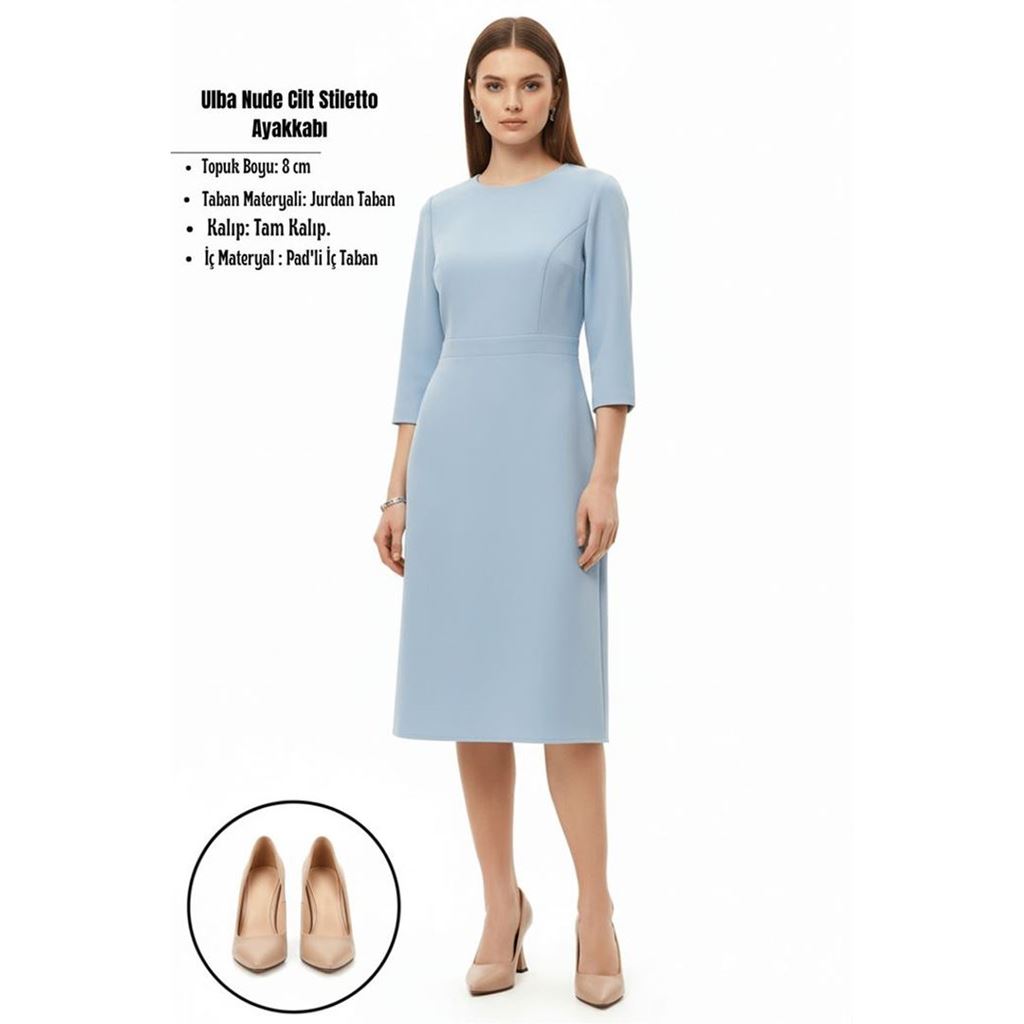 Ulba Nude Cilt Stiletto Ayakkabı