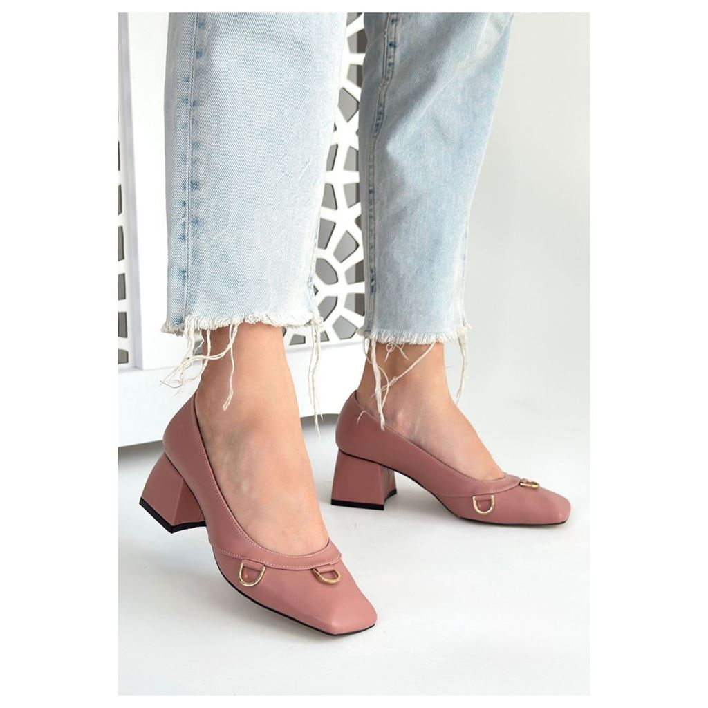 Cande Pudra Cilt Topuklu Ayakkabı