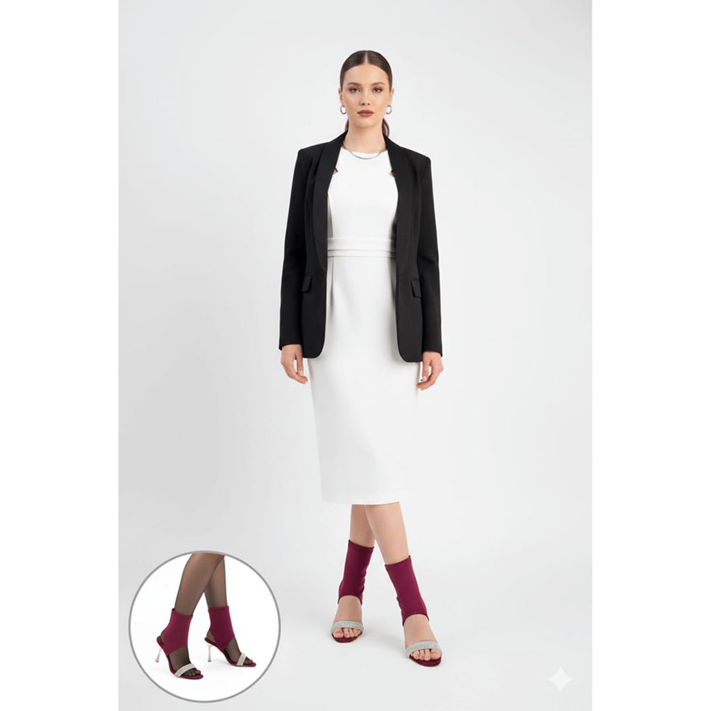 Brit Bordo  Süet Bootie