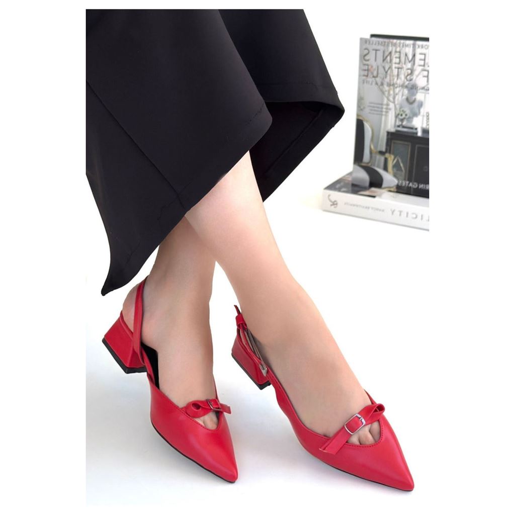 Rewat Kırmızı Cilt Topuklu Ayakkabı