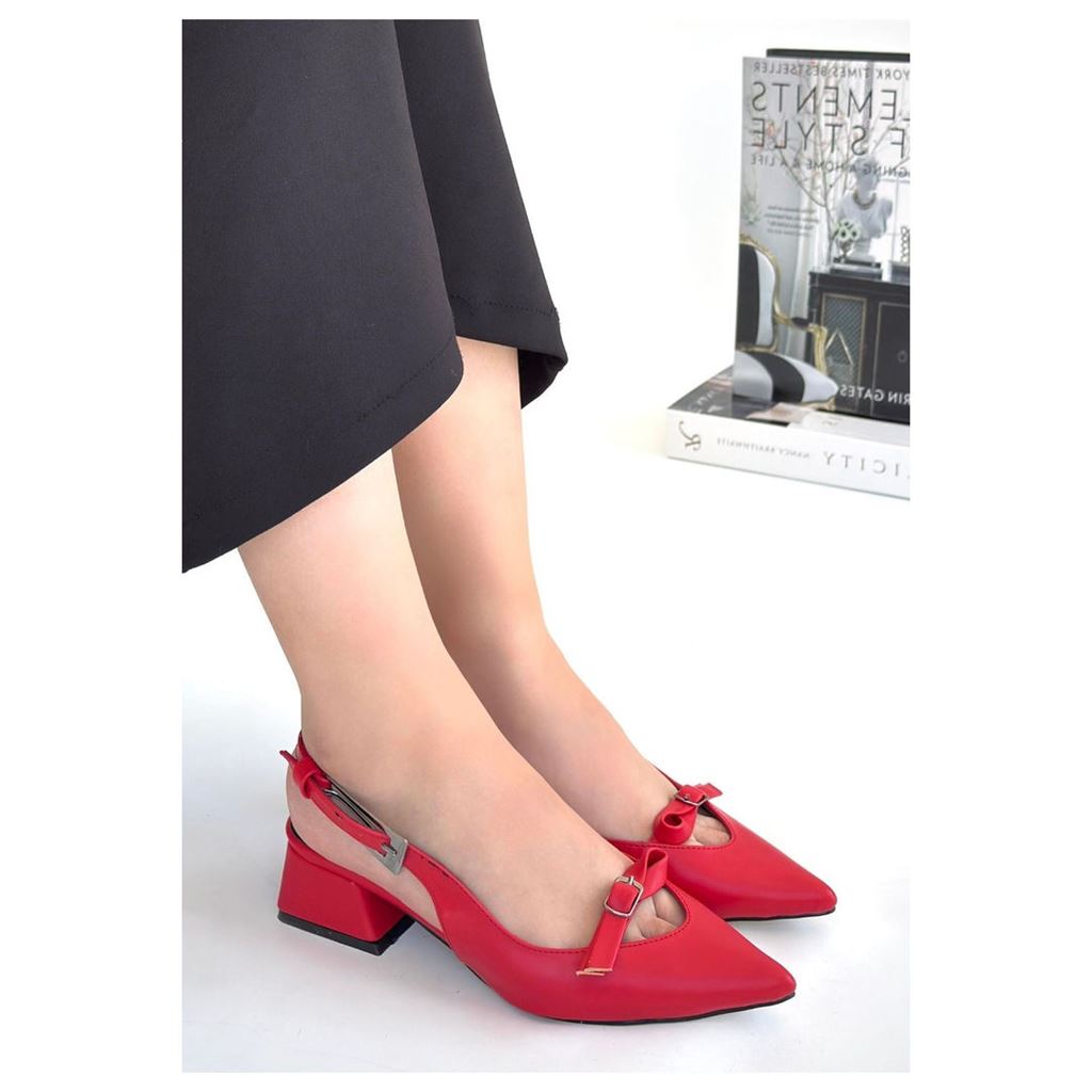 Rewat Kırmızı Cilt Topuklu Ayakkabı