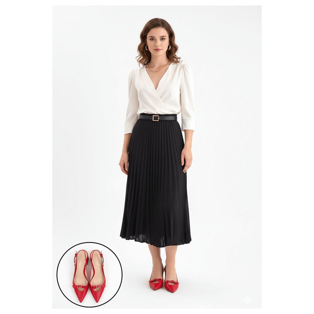 Rewat Kırmızı Cilt Topuklu Ayakkabı