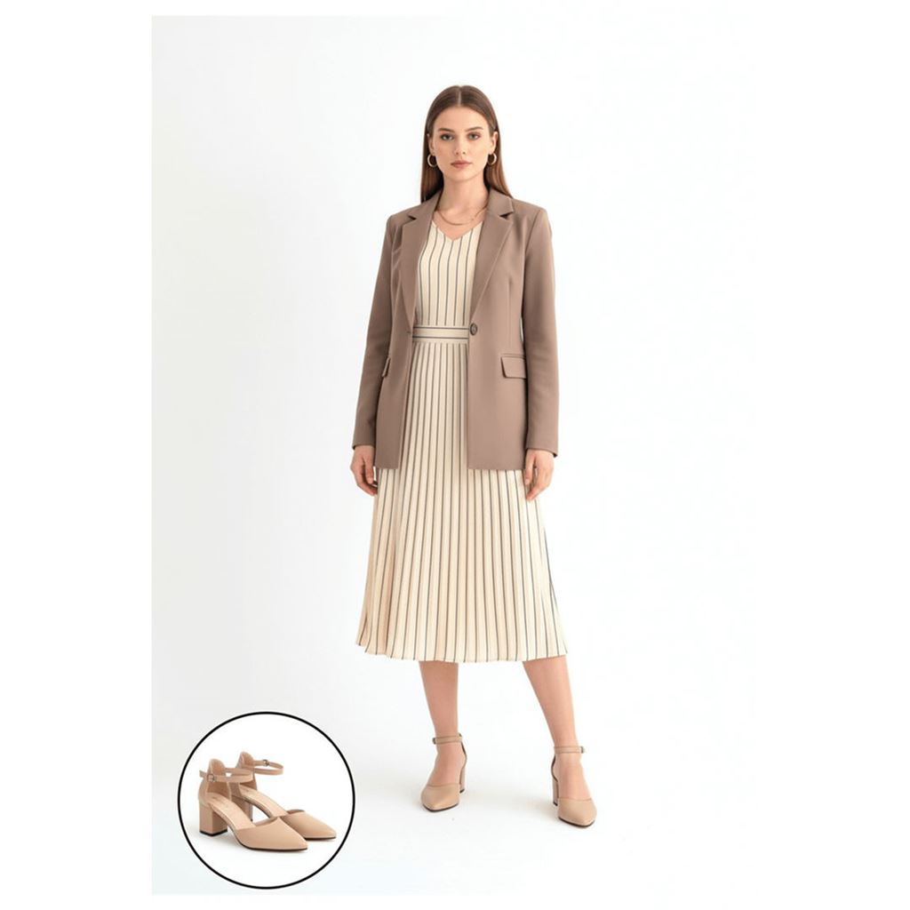 Mulen Nude Cilt Topuklu Ayakkabı